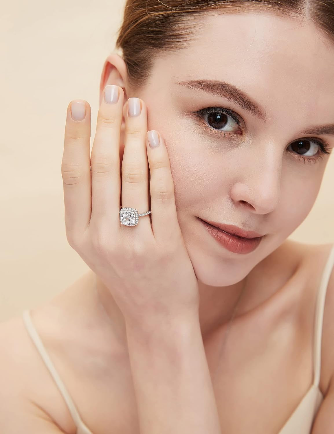 Elegant 3.5CT Cushion Cut Cubic Zirconia Engagement Ring in 925 Sterling Silver - Perfect Wedding Band for Women, Available in Sizes 3-11